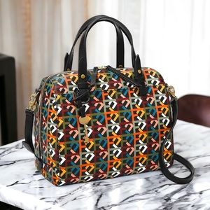 FOSSIL Rachel Satchel Retro Crossbody F Logo - Excellent Condition